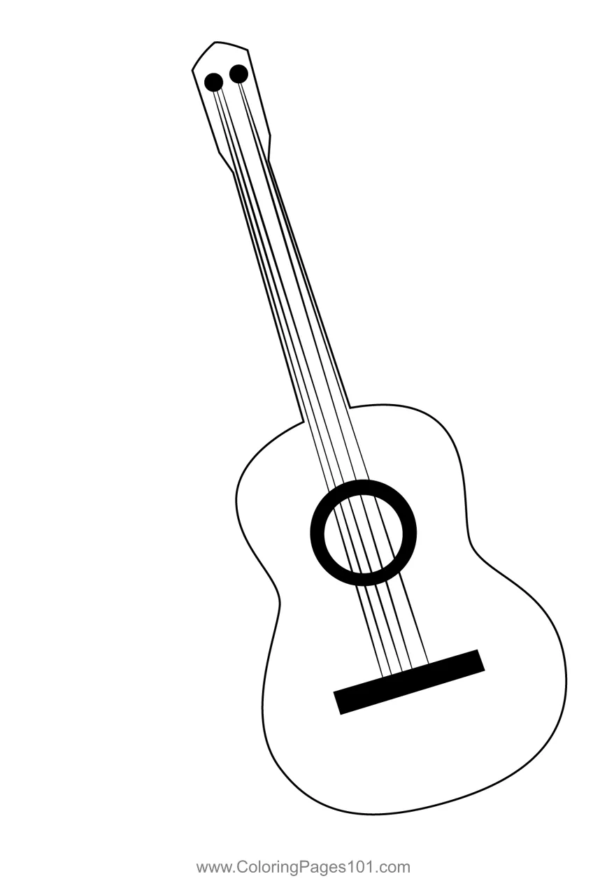 For kids free guitar printable coloring pages printable coloring page