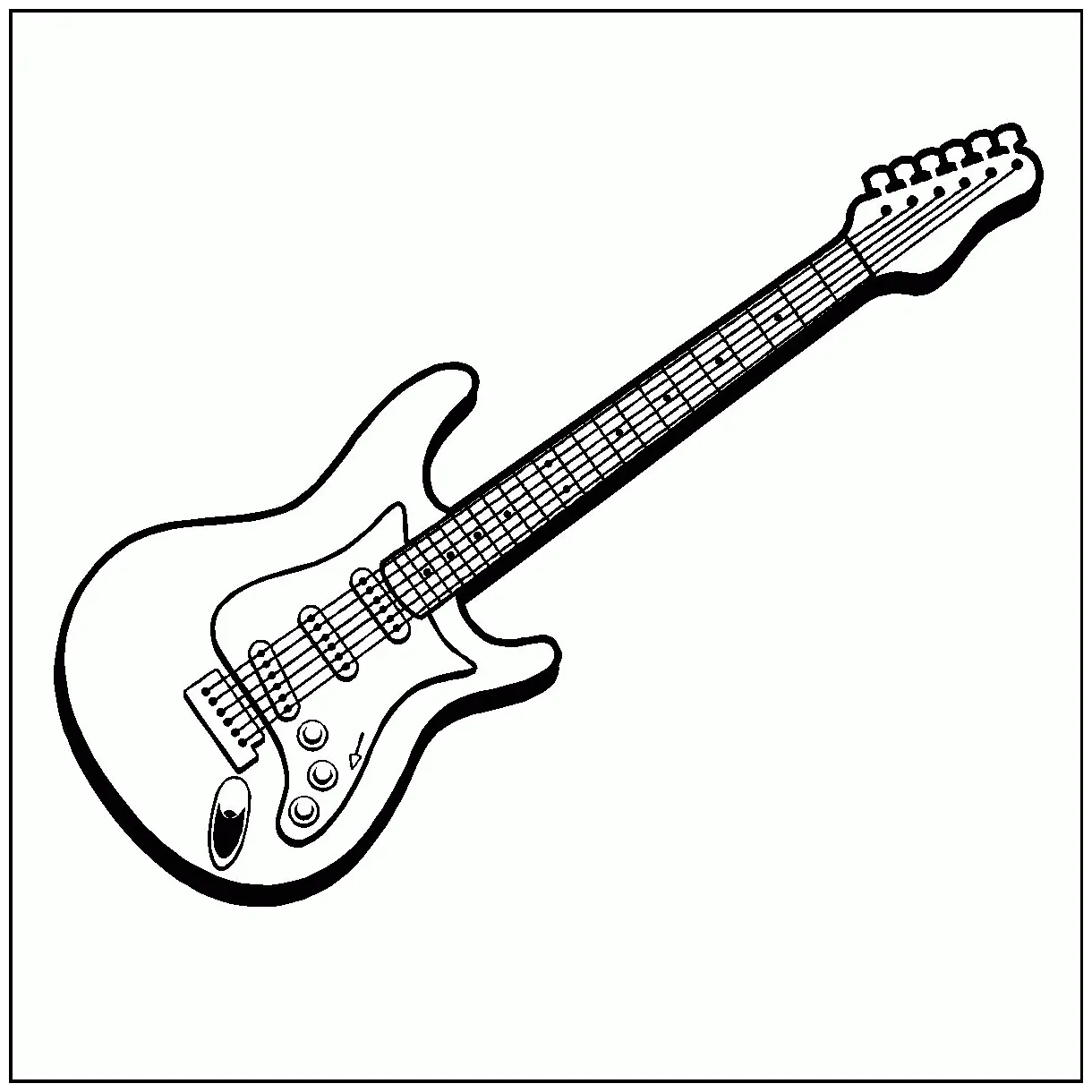 Coloring pages guitar coloring home