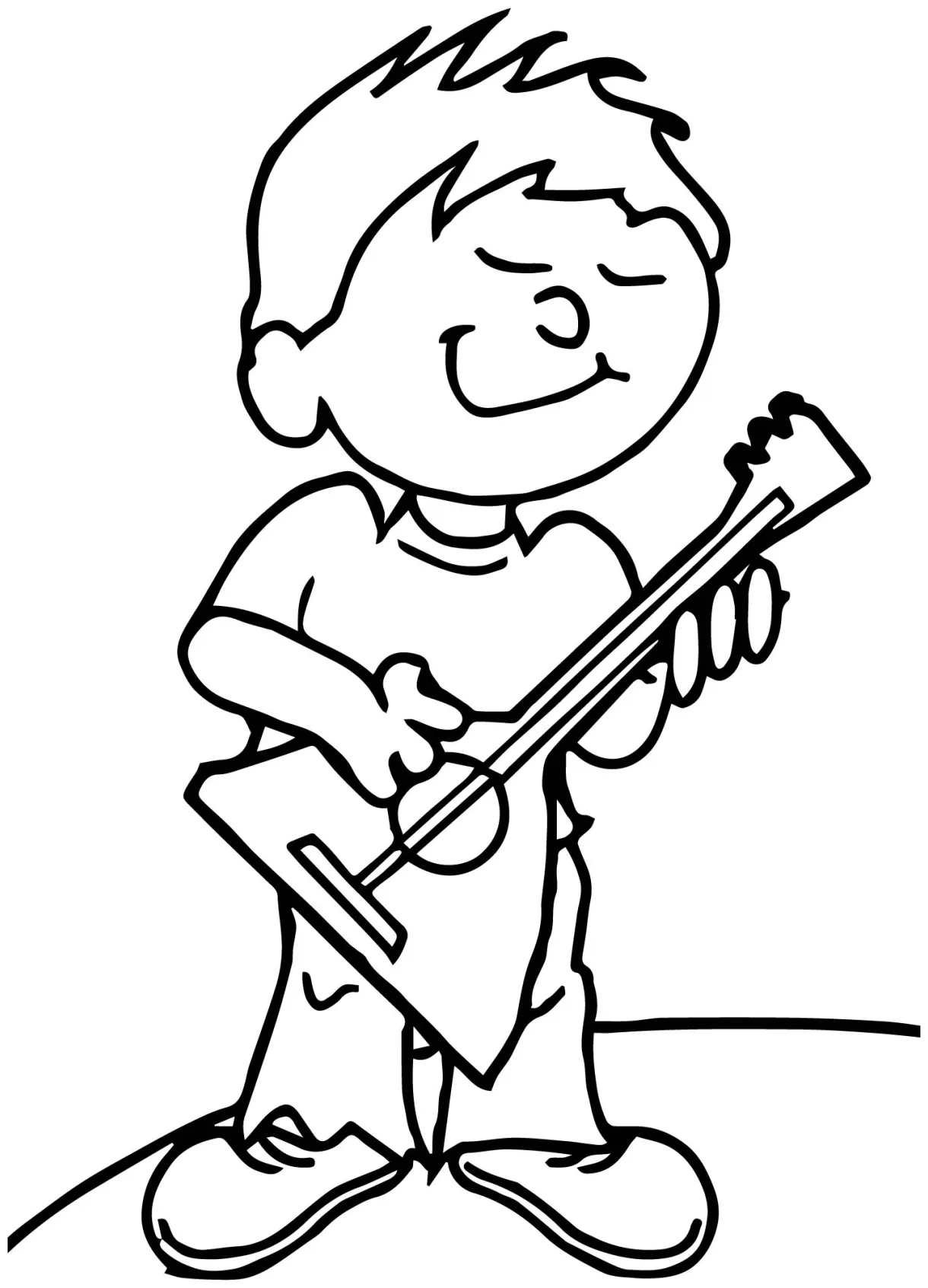 Music guitar playing the guitar coloring page wecoloringpage