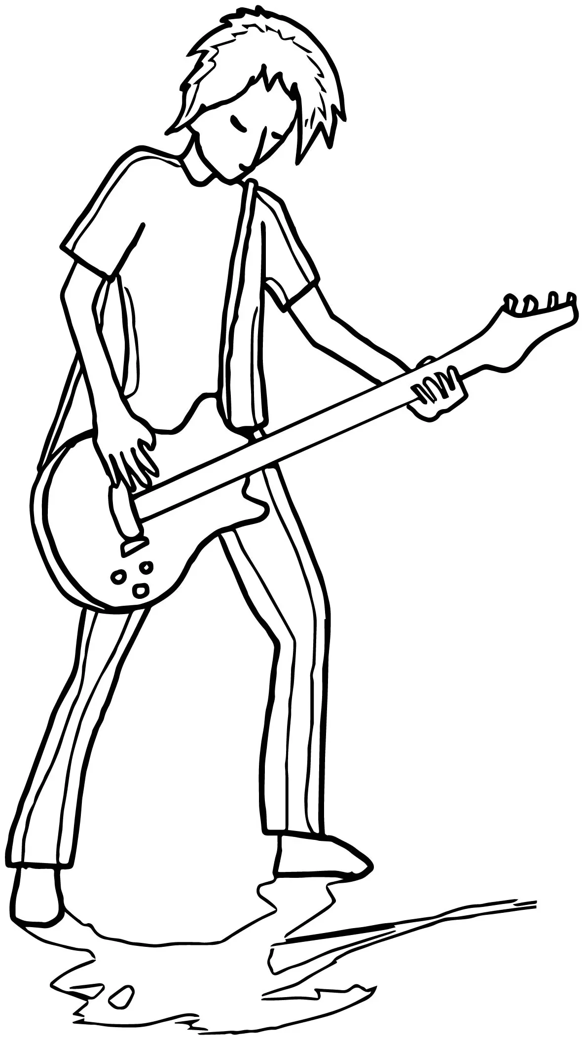Guitarist playing the guitar coloring page wecoloringpage