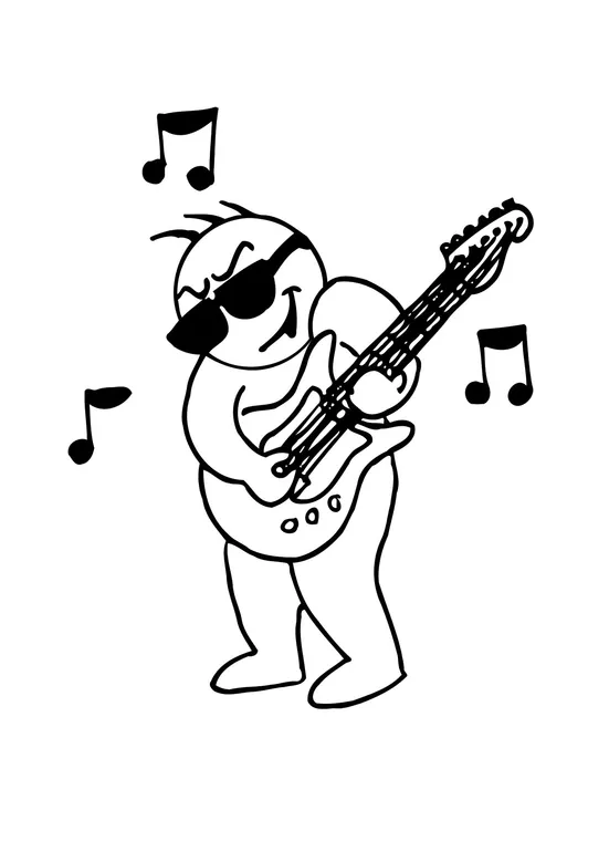 Coloring page playing guitar free printable coloring pages img 11506