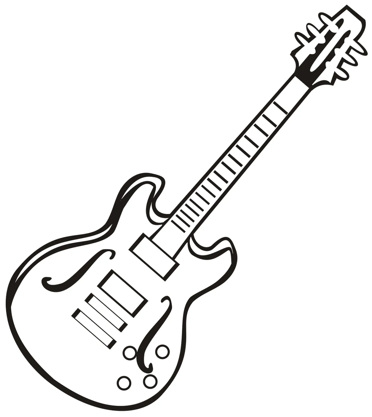 Electric guitar coloring page colouringpages