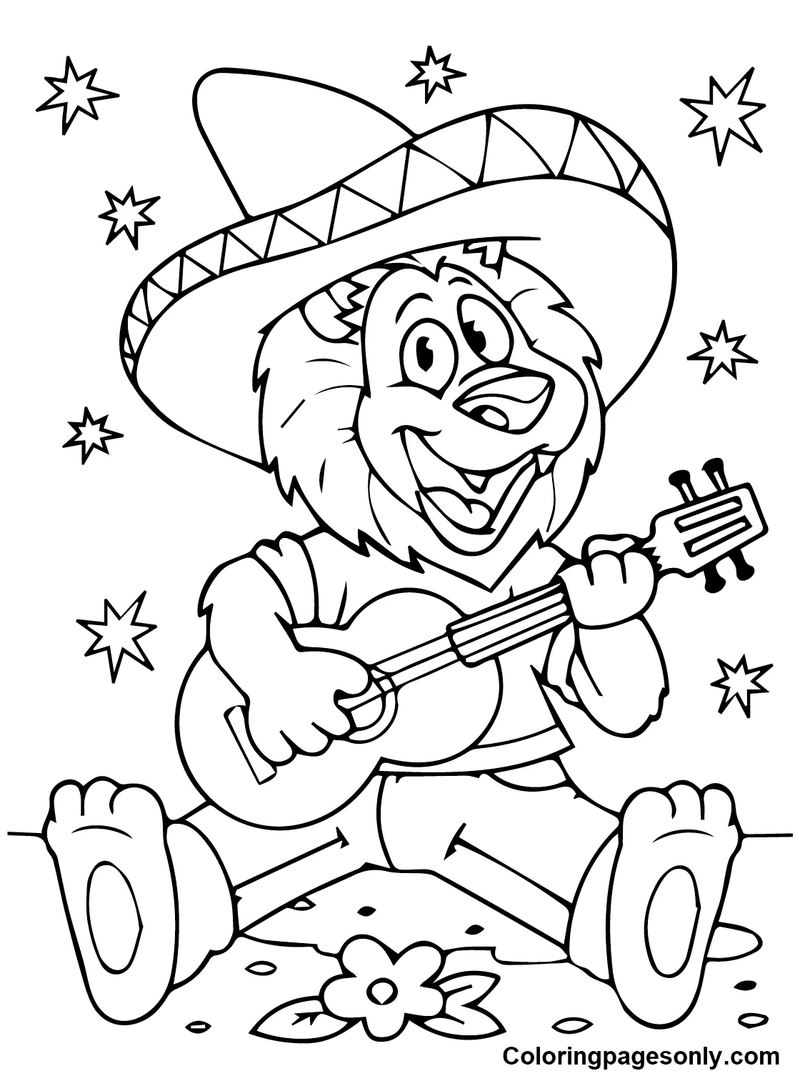 Guitar coloring pages coloring pages for kids and adults printable coloring page