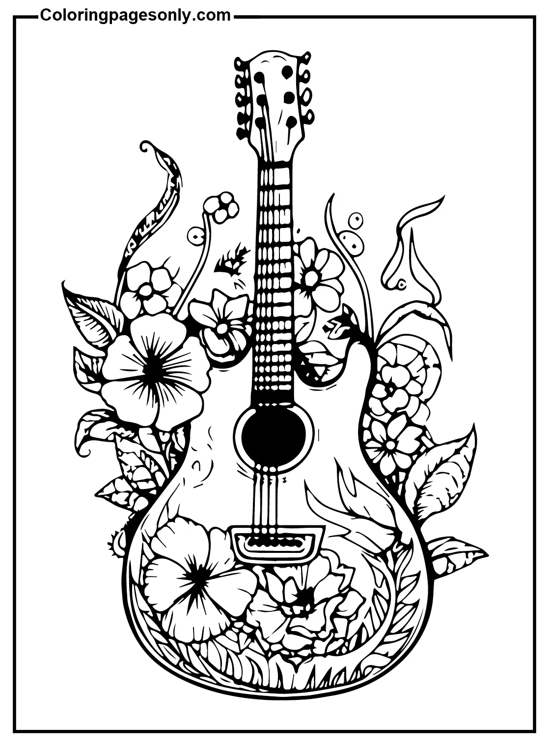 30+ guitar coloring pages free printable pdf & online coloring