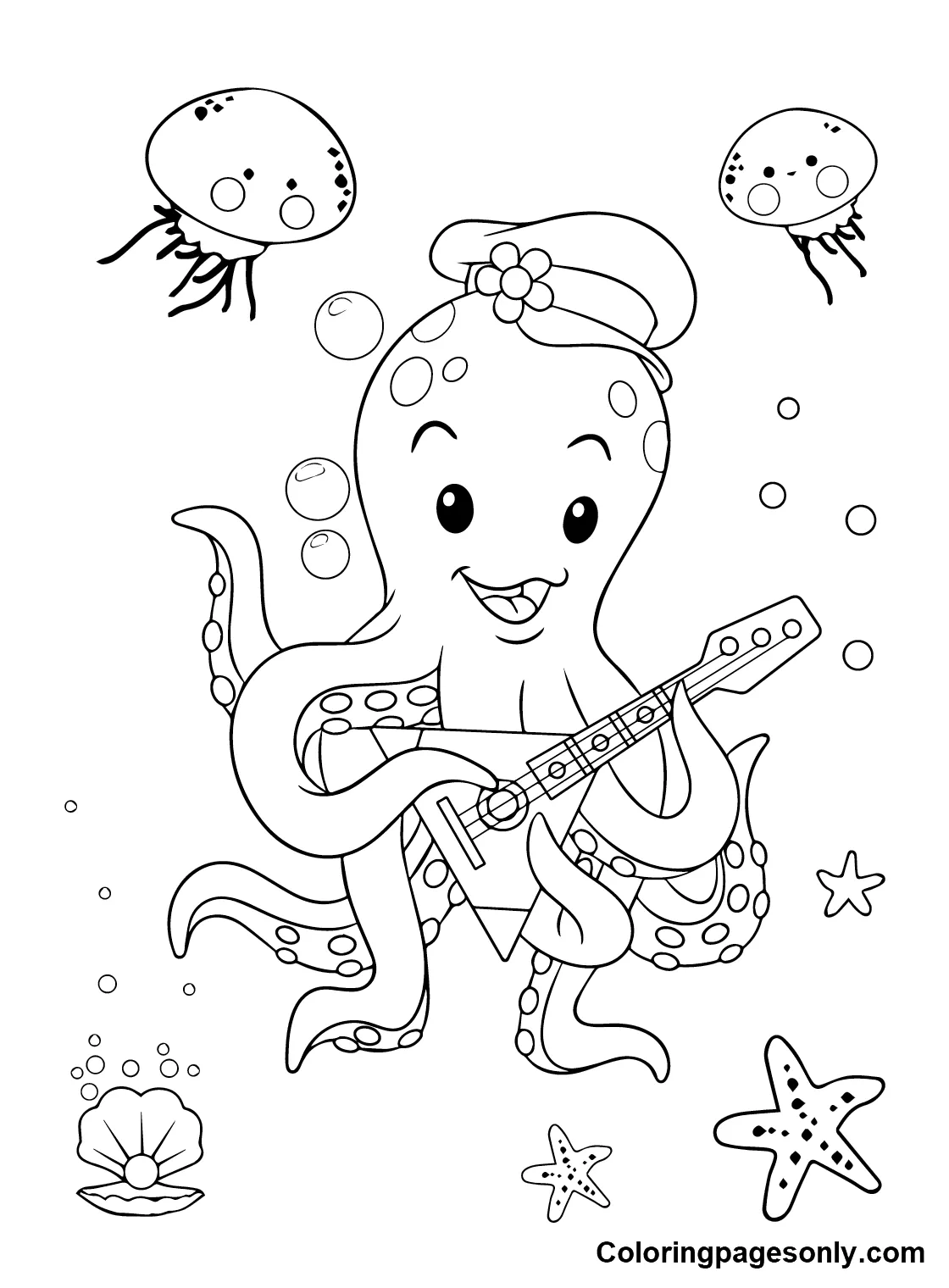 Guitar coloring pages coloring pages for kids and adults