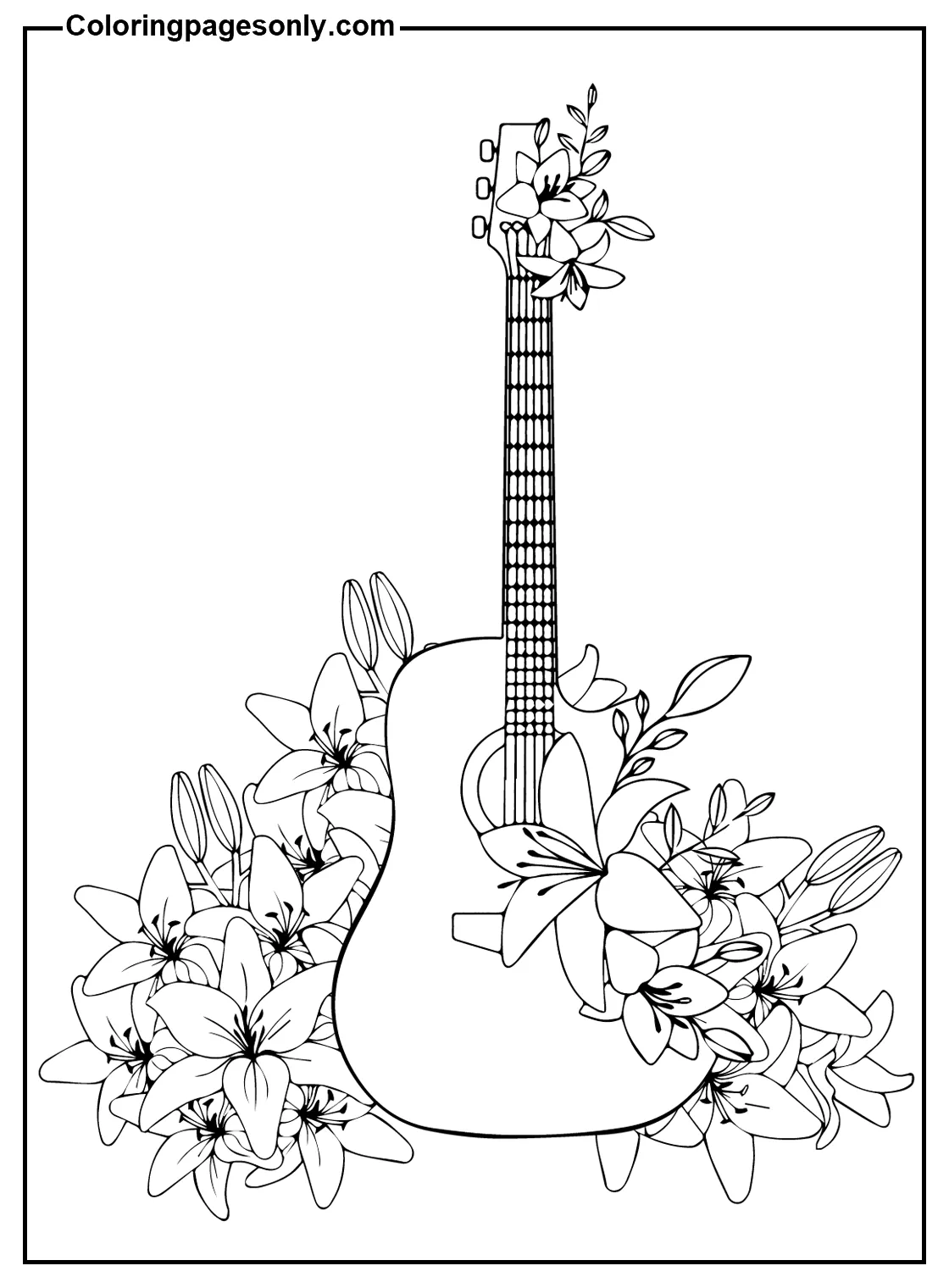 30+ guitar coloring pages free printable pdf & online coloring