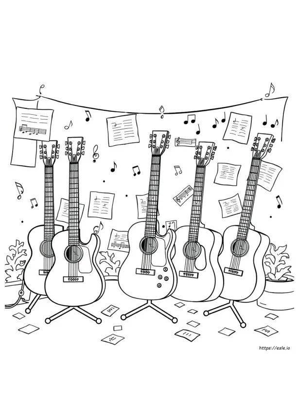 Guitar coloring