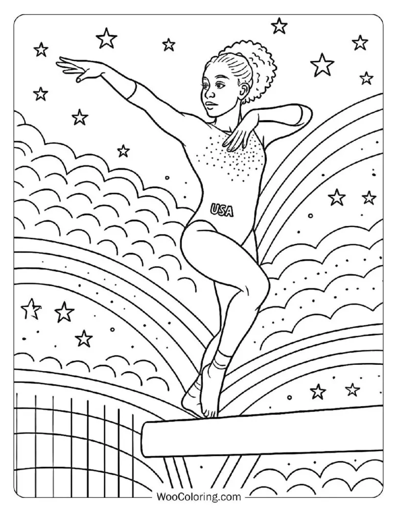 22 gymnastics coloring pages free pdf to print woo coloring