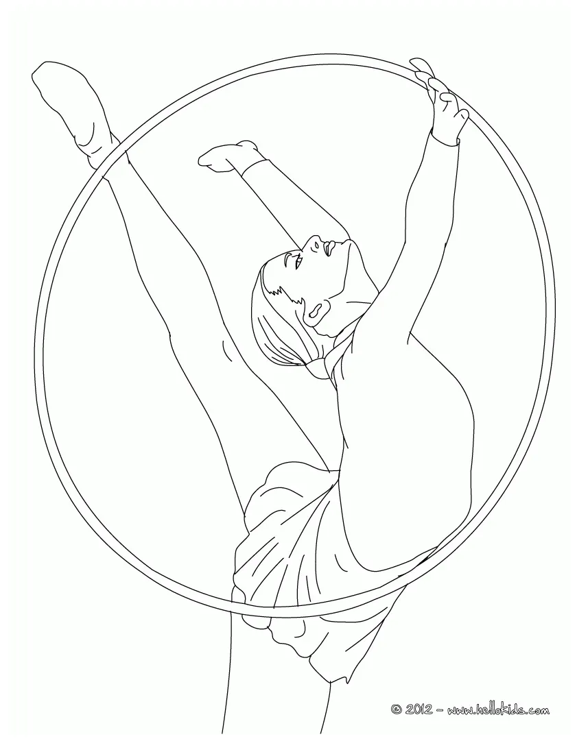 Coloring pages of gymnastics coloring home