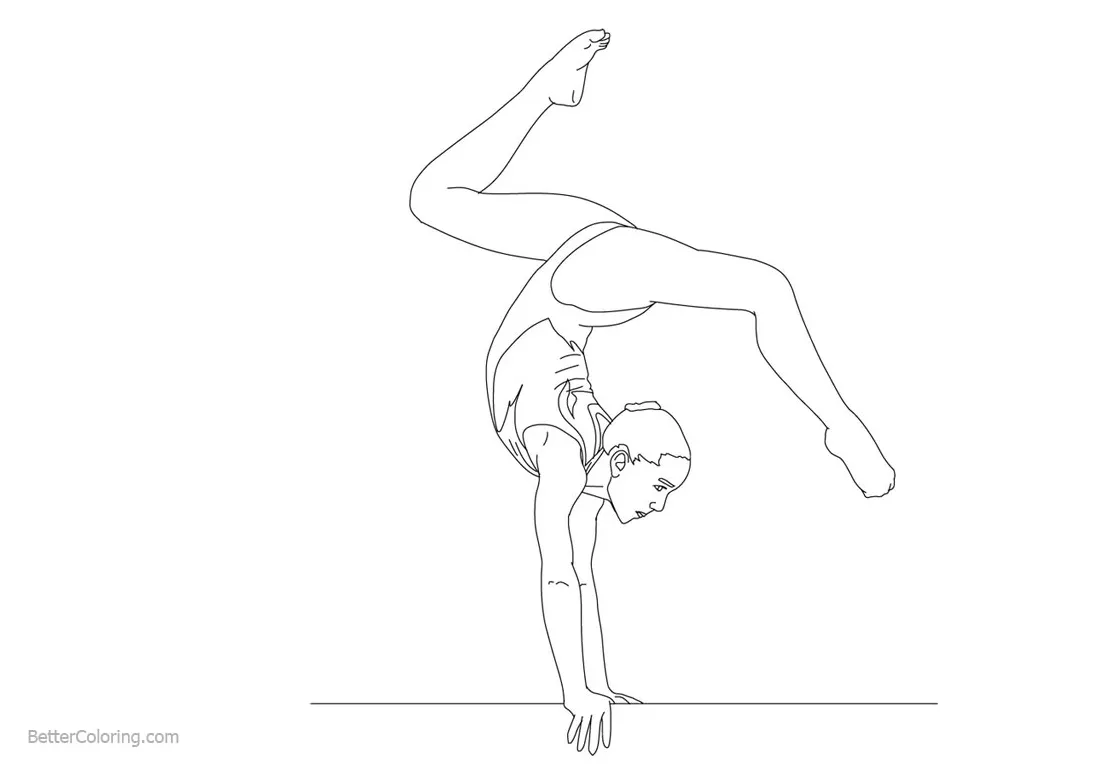 Balance Beam Gymnastics Coloring Pages - Free Printable Coloring Pages