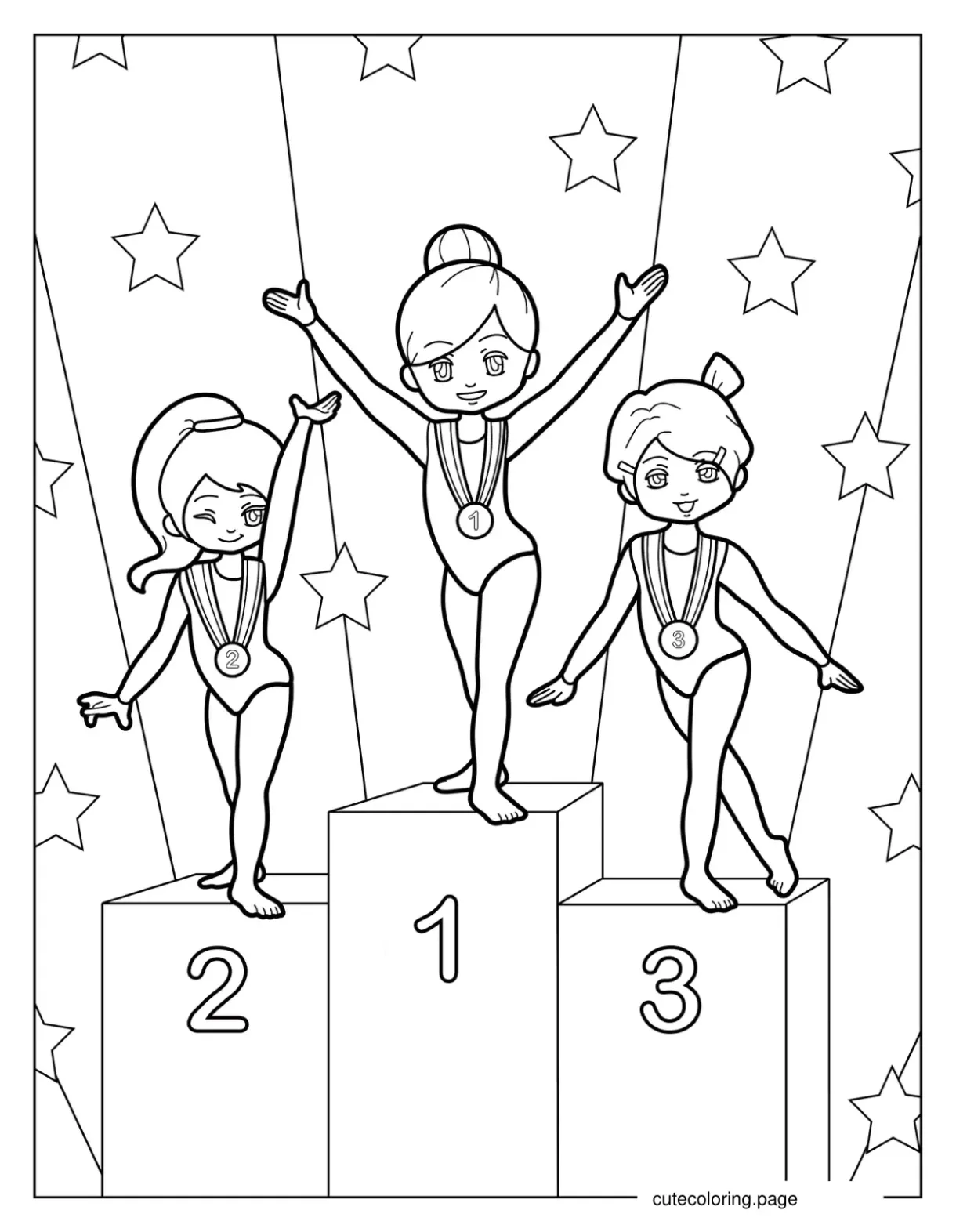 Gymnastics Coloring Pages(20+ free printable coloring pages) | Cute