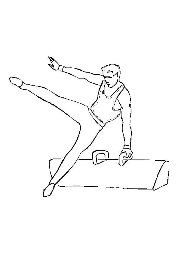 Coloring Pages | Gymnastics Balance Beam Coloring Page