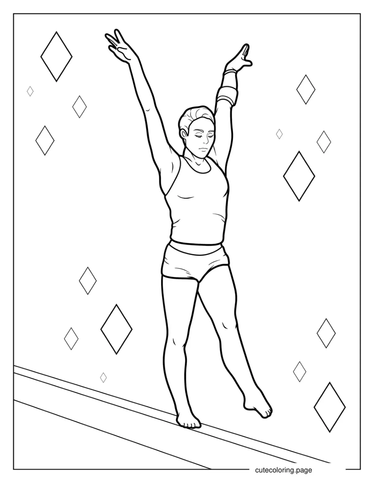 Gymnastics Coloring Pages(20+ free printable coloring pages) | Cute