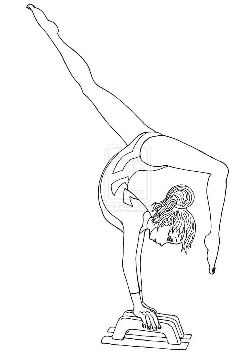 How To Draw A Gymnast On Beam - The Best Picture Of Beam