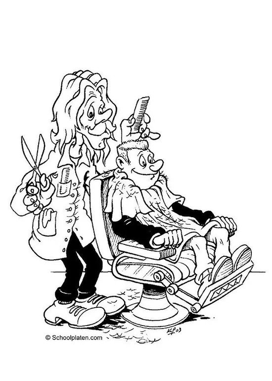 Coloring page hairdresser free printables img 2875