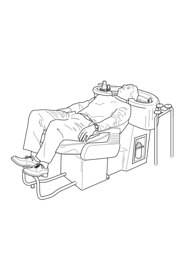 Coloring page hairdresser's free printables img 19114