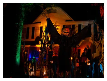 Halloween props and special effects exterior illumination