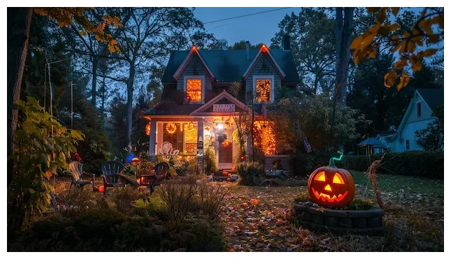 Premium haunted_houses_halloween_decorai