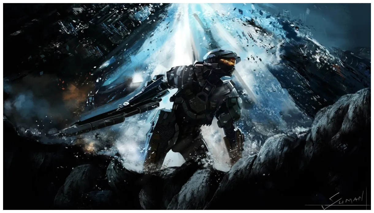 ArtStation - #halo #game_art #gaming #destruction #hero #digital_painting