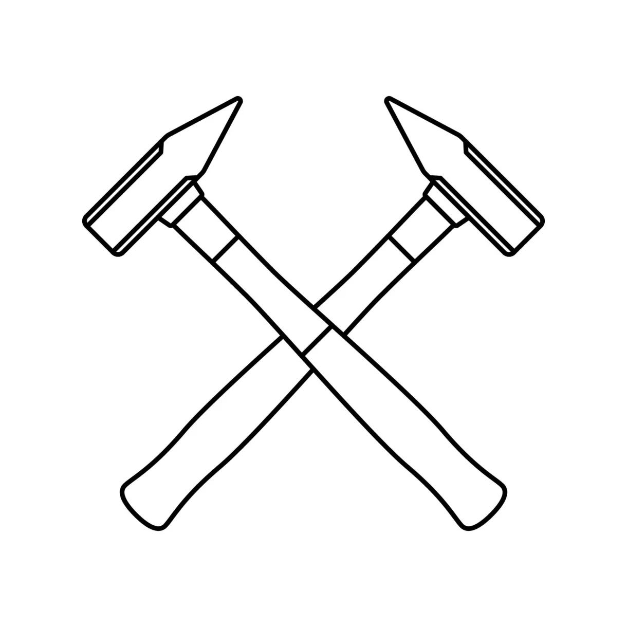 Coloring page with hammer for kids 10691363 vector art at vecteezy
