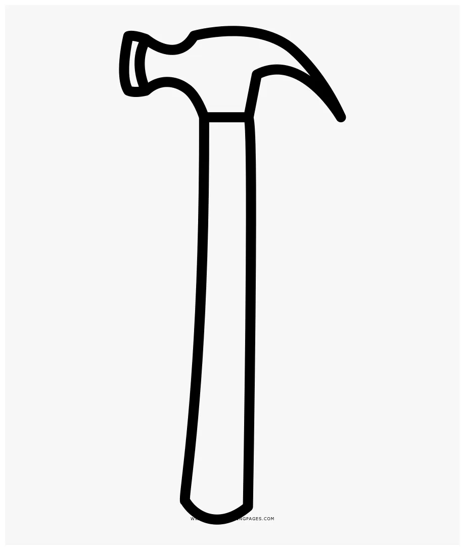 Hammer coloring page printable coloring page