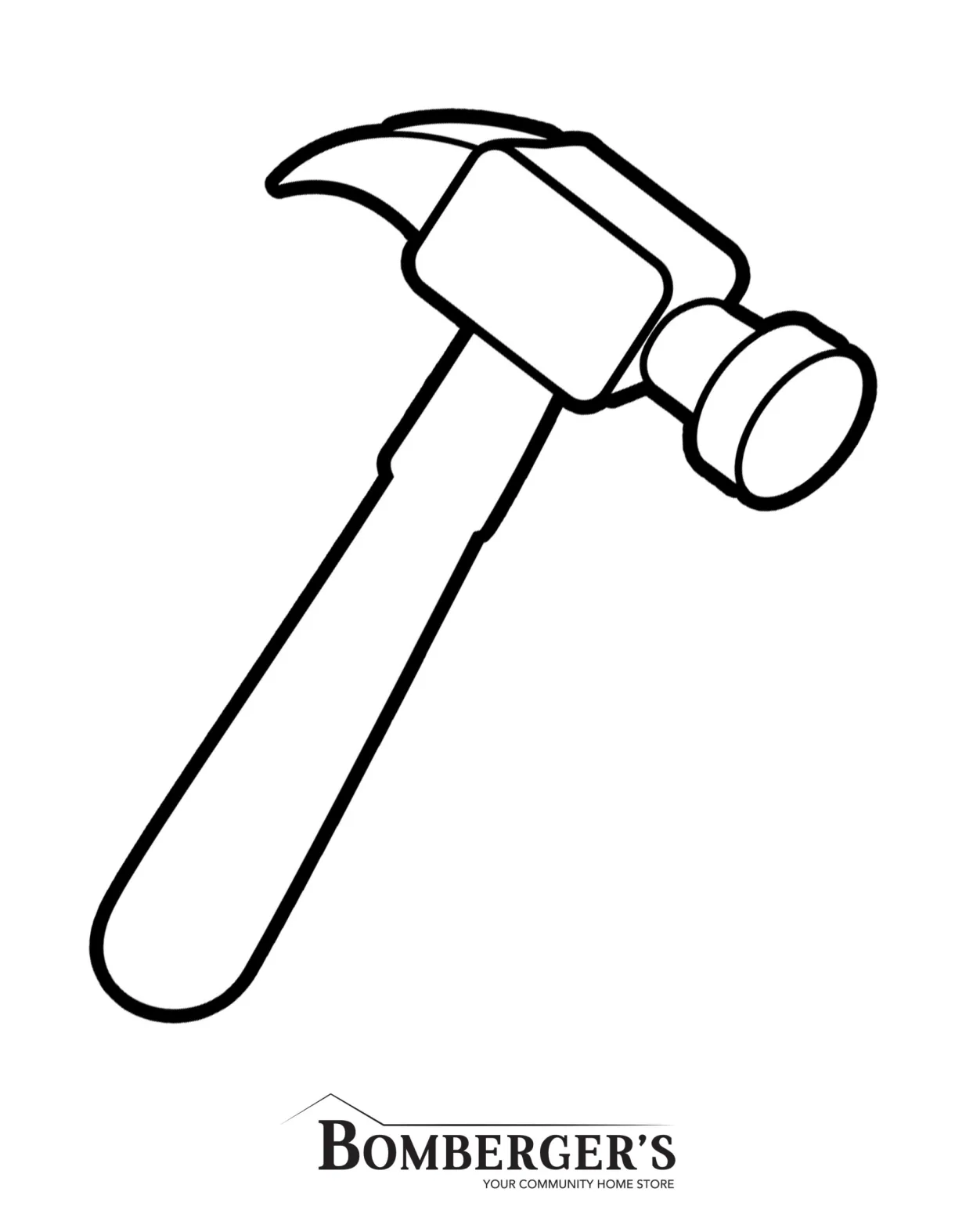Hammer coloring page printable coloring page
