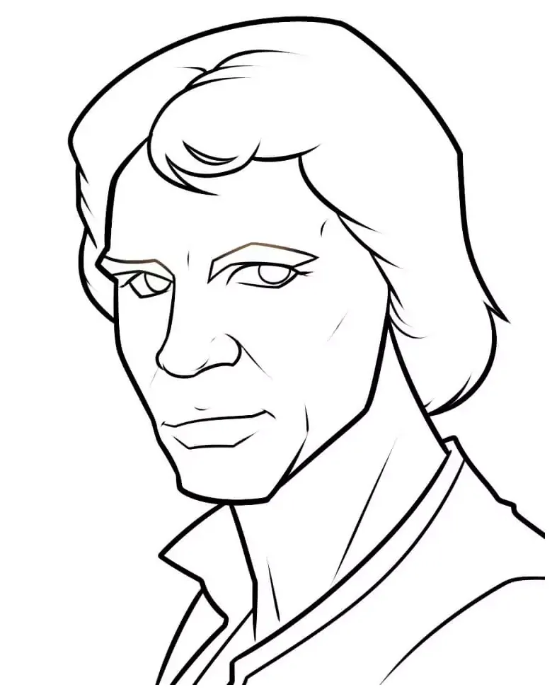 Han solo coloring page