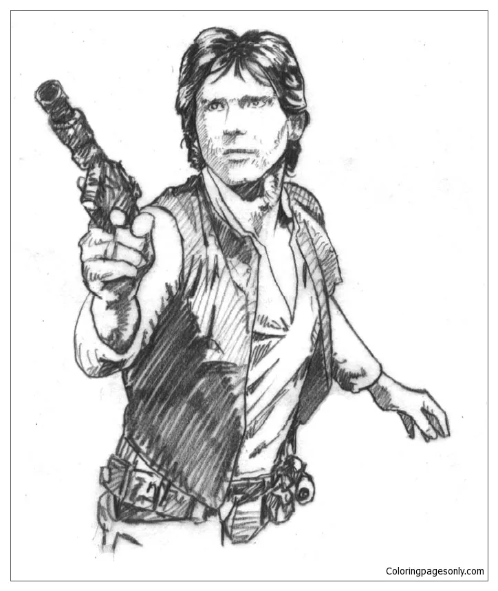 Han solo 2 coloring page free printable coloring pages