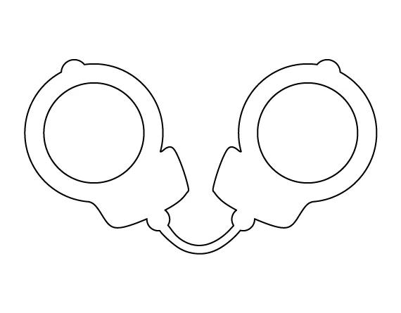 Handcuffs Coloring Page Coloring Pages