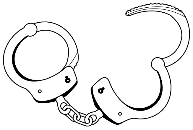 Handcuffs Coloring Page Coloring Pages