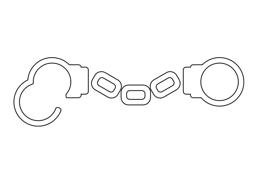 Police Handcuffs Coloring Page Coloring Pages