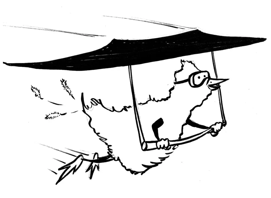 Hang glider coloring page