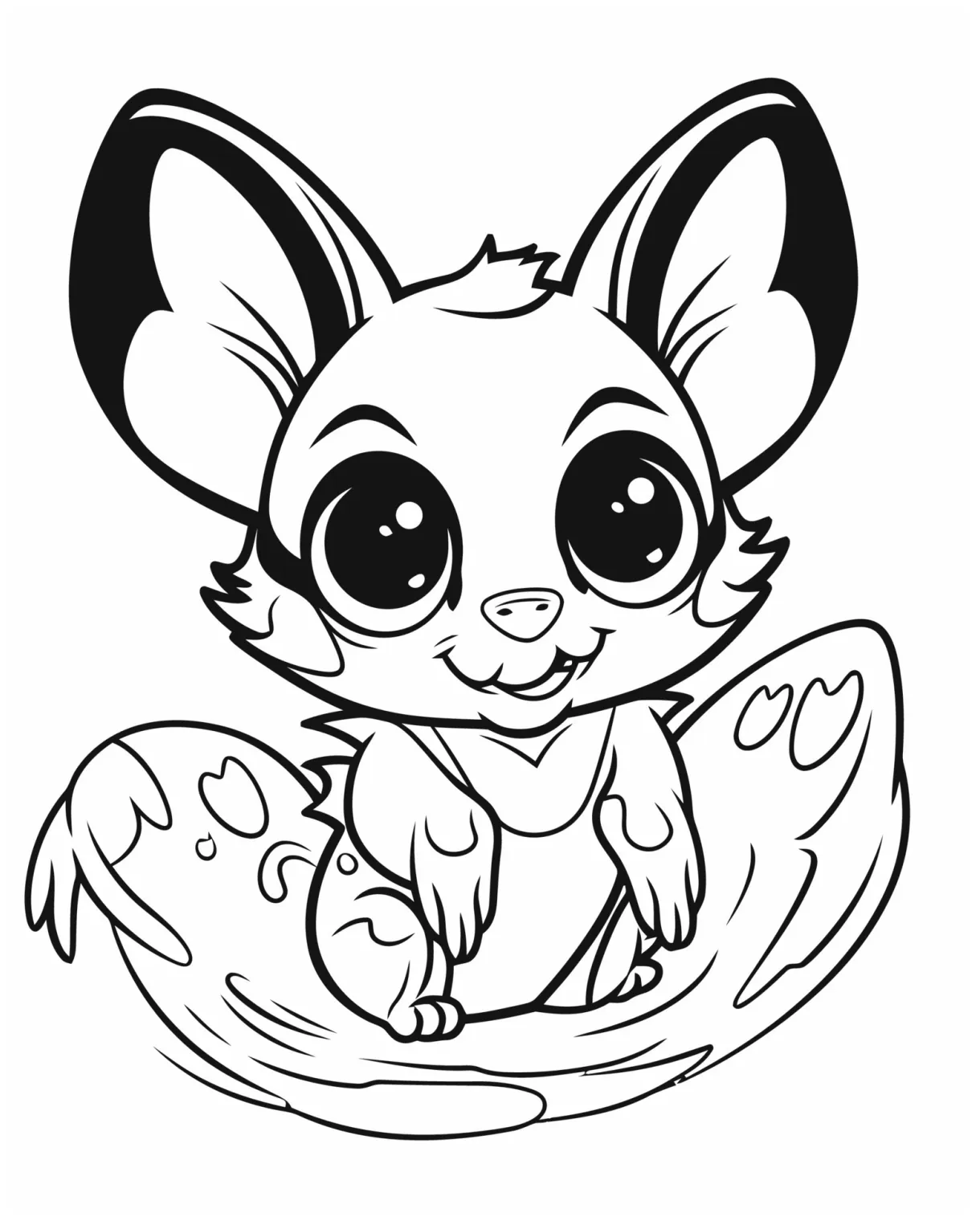 Sugar glider coloring page 22696459 vector art at vecteezy