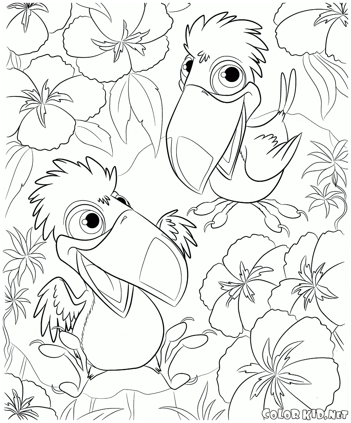 Coloring page hang-glider