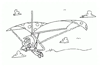 Hanglider coloring page coloring