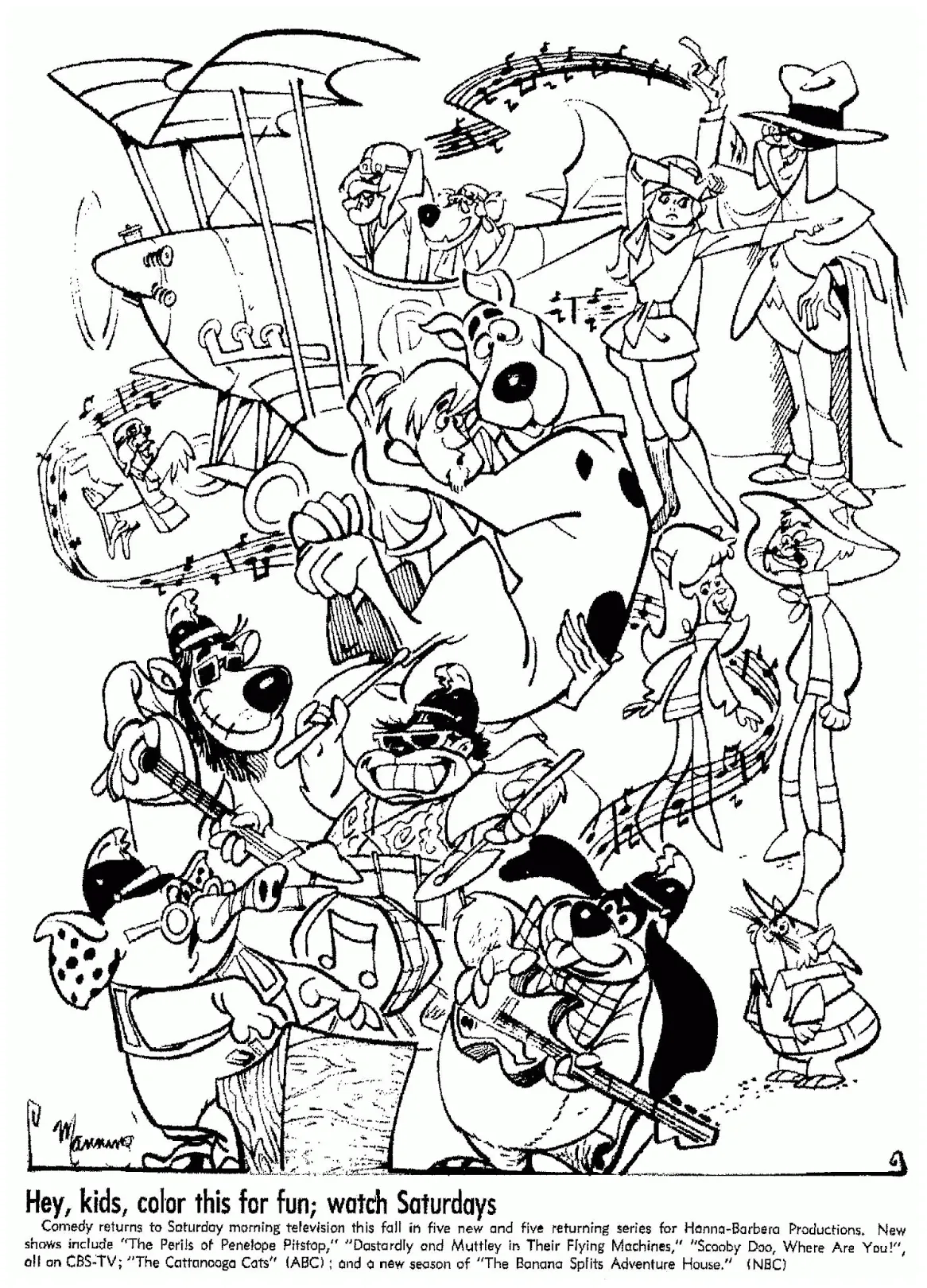 Hanna barbera coloring pages coloring home