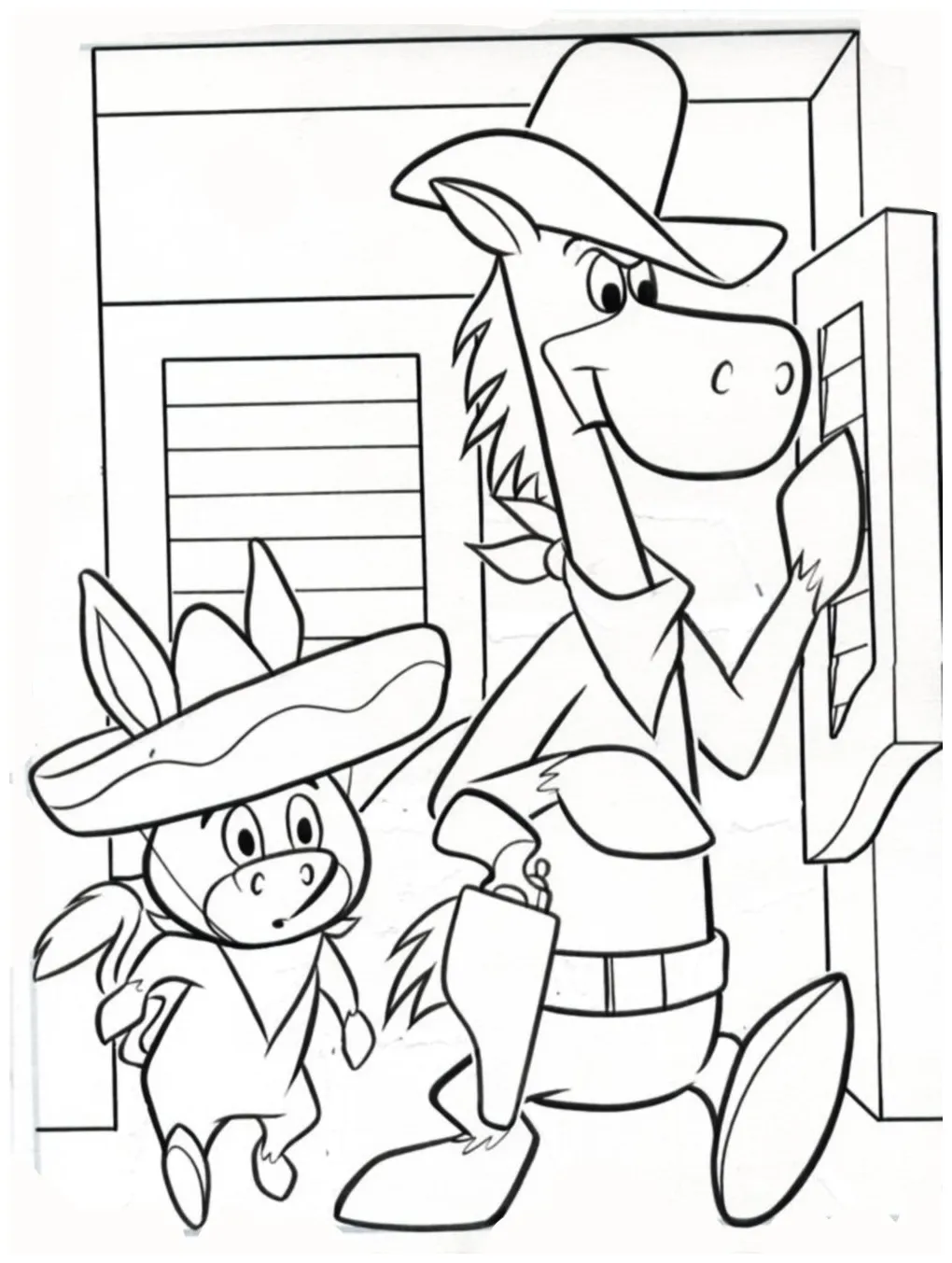 Hanna e barbera colorare printable coloring page