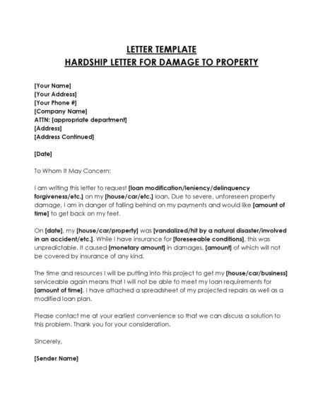 30 sample hardship letters financial, mortgage, loan