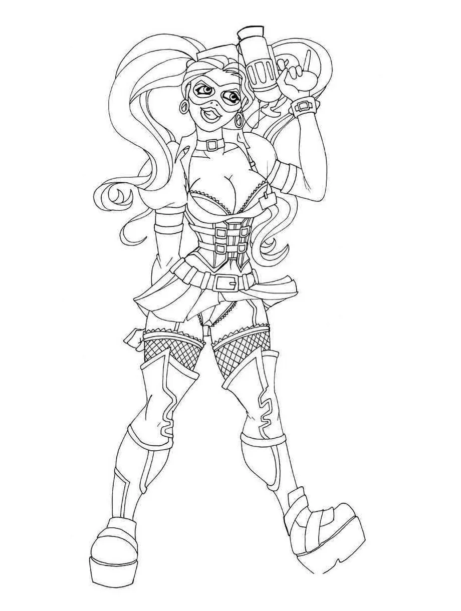 Harley quinn coloring pages