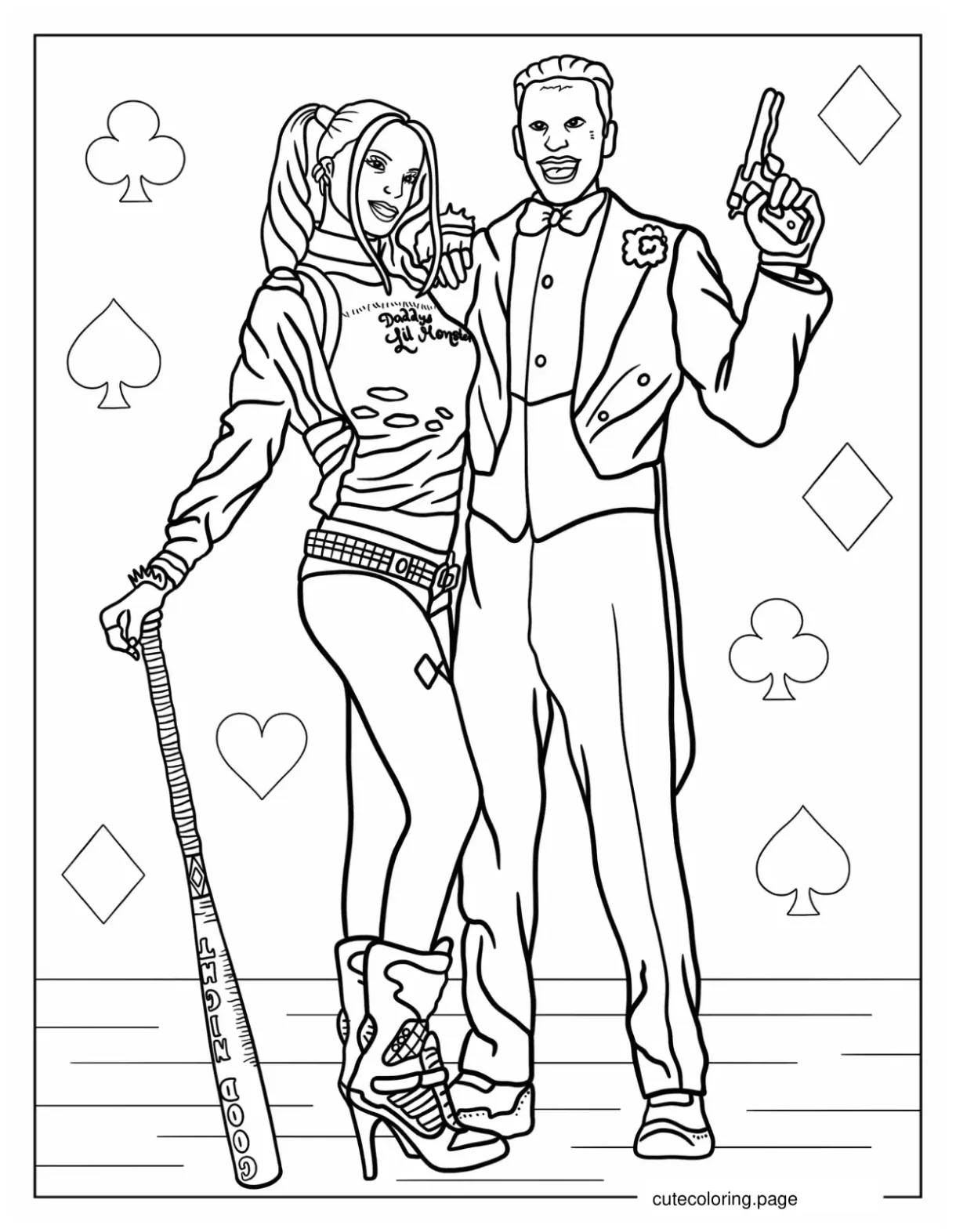 Harley quinn coloring pages 20+ free printable coloring pages cute
