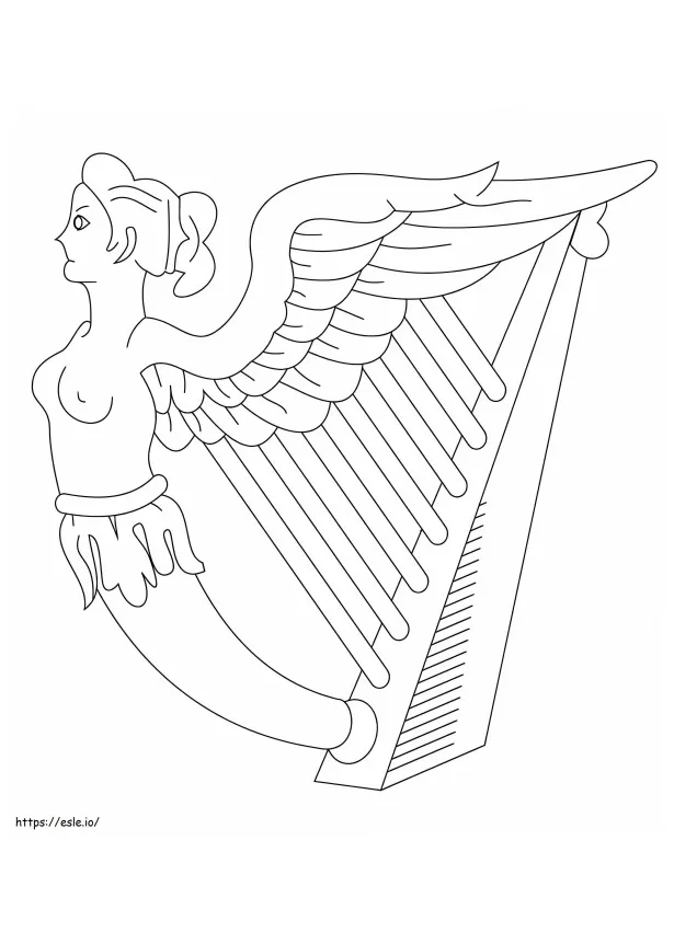 Harp coloring coloring pages free printable coloring pages for kids