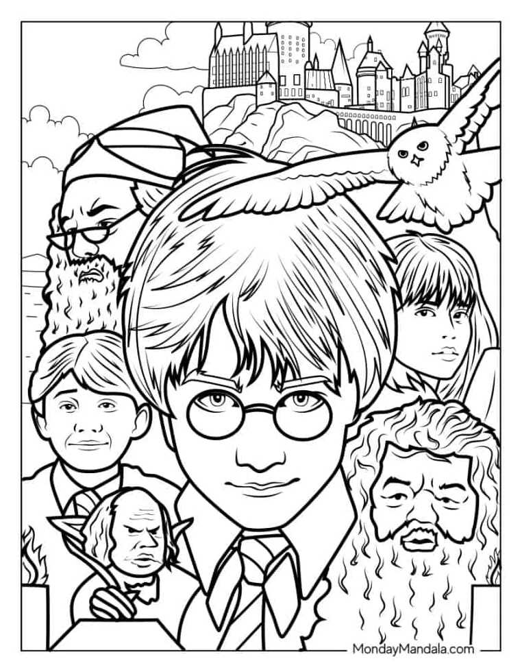 Harry potter coloring picture