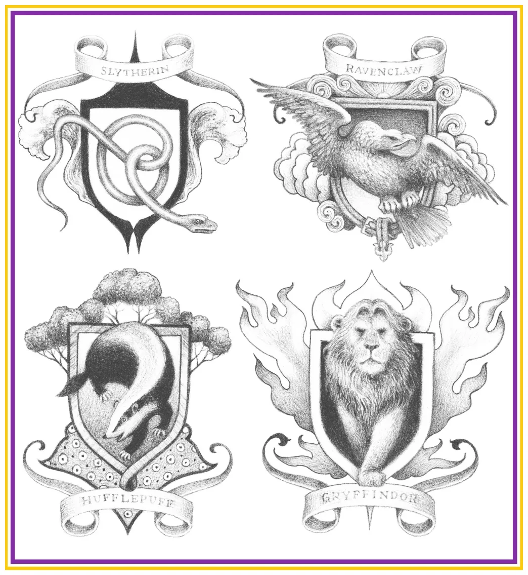 Harry potter house crests coloring pages [2025]