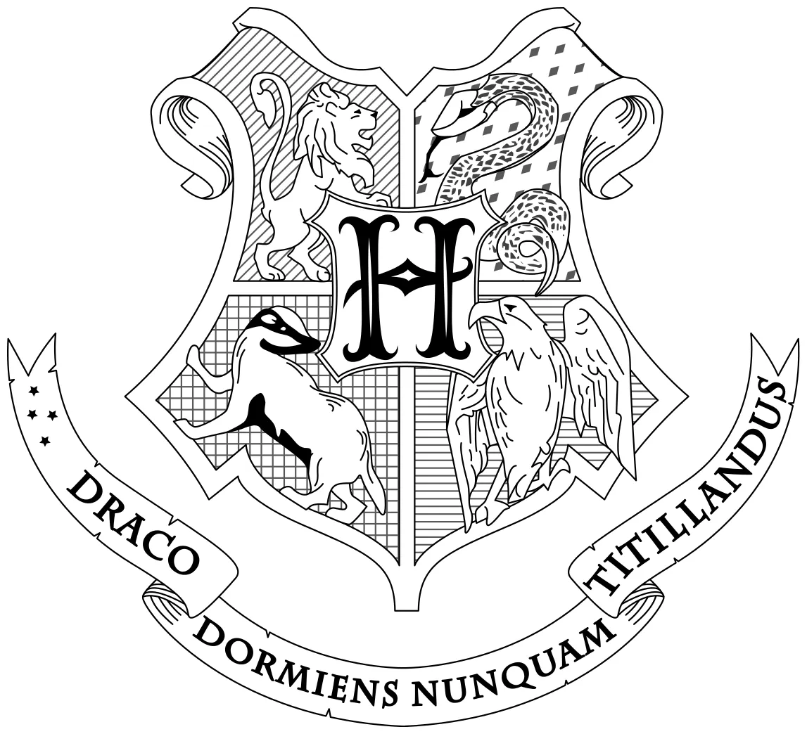 Harry potter coloring pages hogwarts crest coloring home printable coloring page