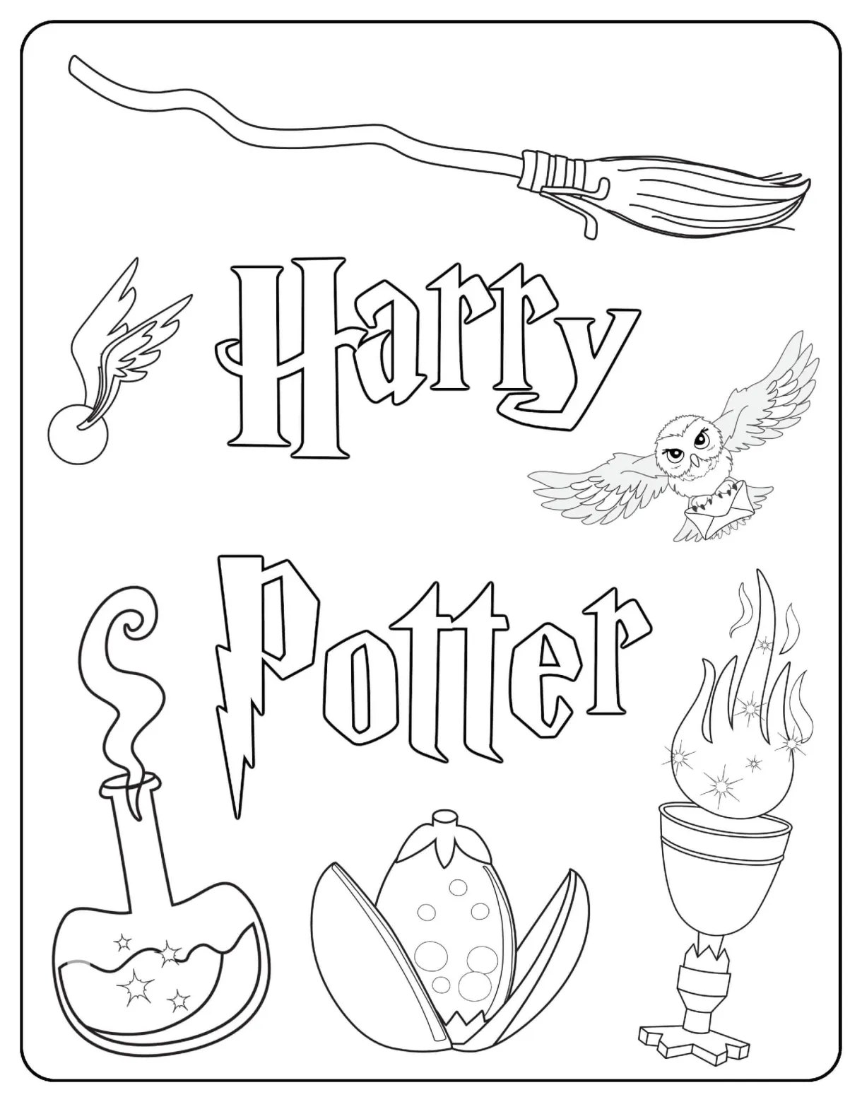 Harry potter s coloring pages coloring cool