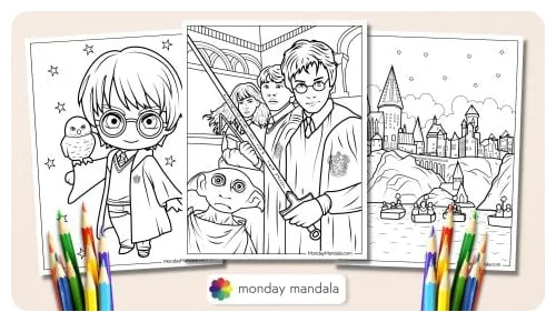 44 harry potter coloring pages free pdf printables