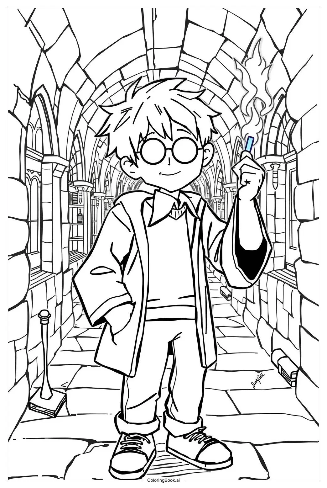Harry potter owl hedwig coloring page free pdf&png printable