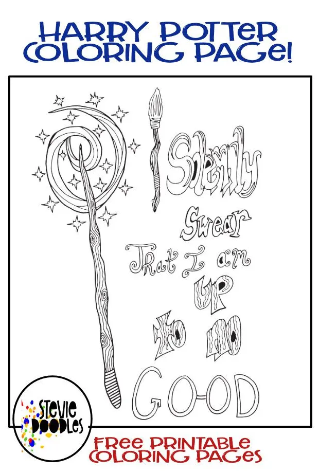 Wand harry potter coloring page free #harrypotter #