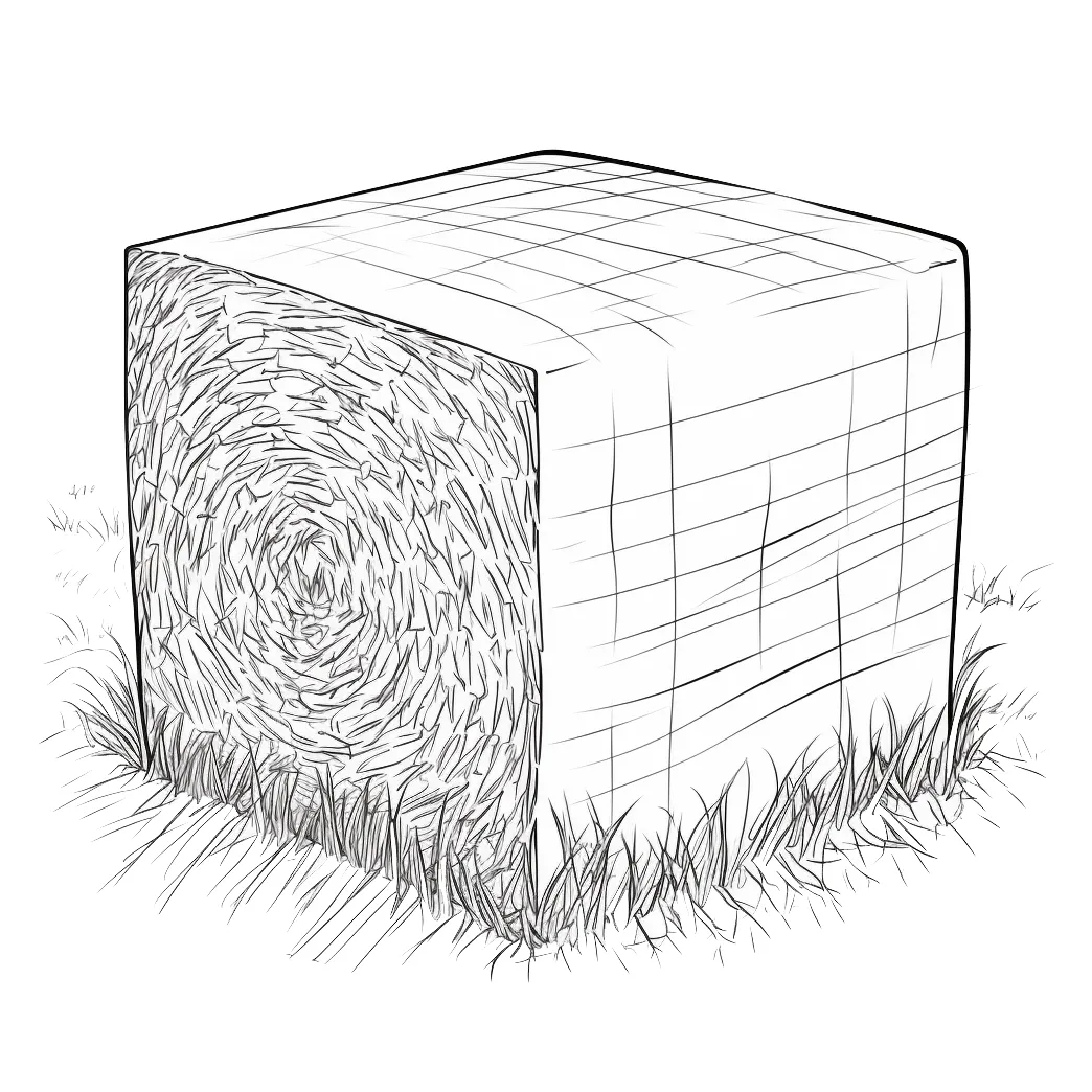 Hay bale coloring pages – Coloring corner