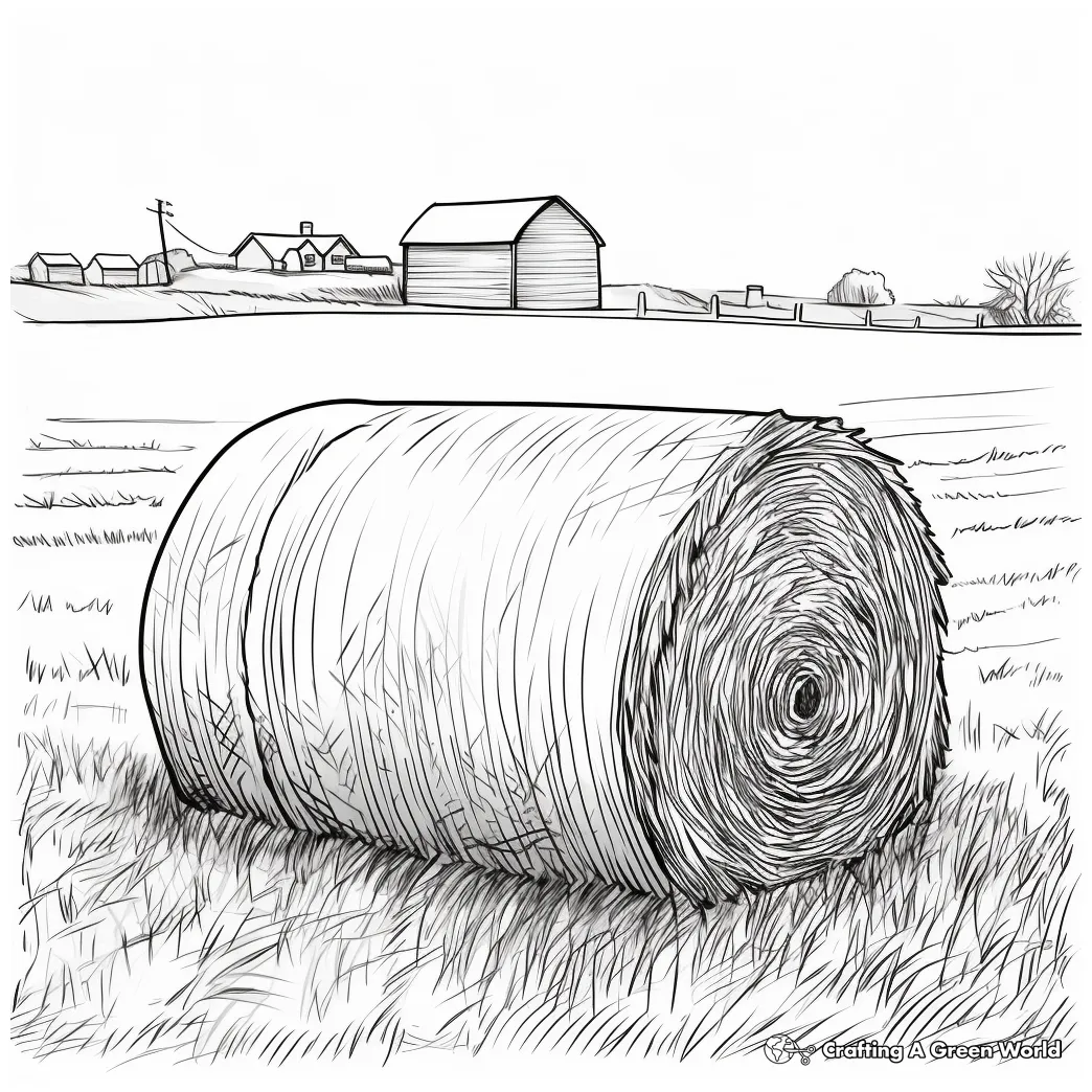 Hay Bale Coloring Pages - Free & Printable!
